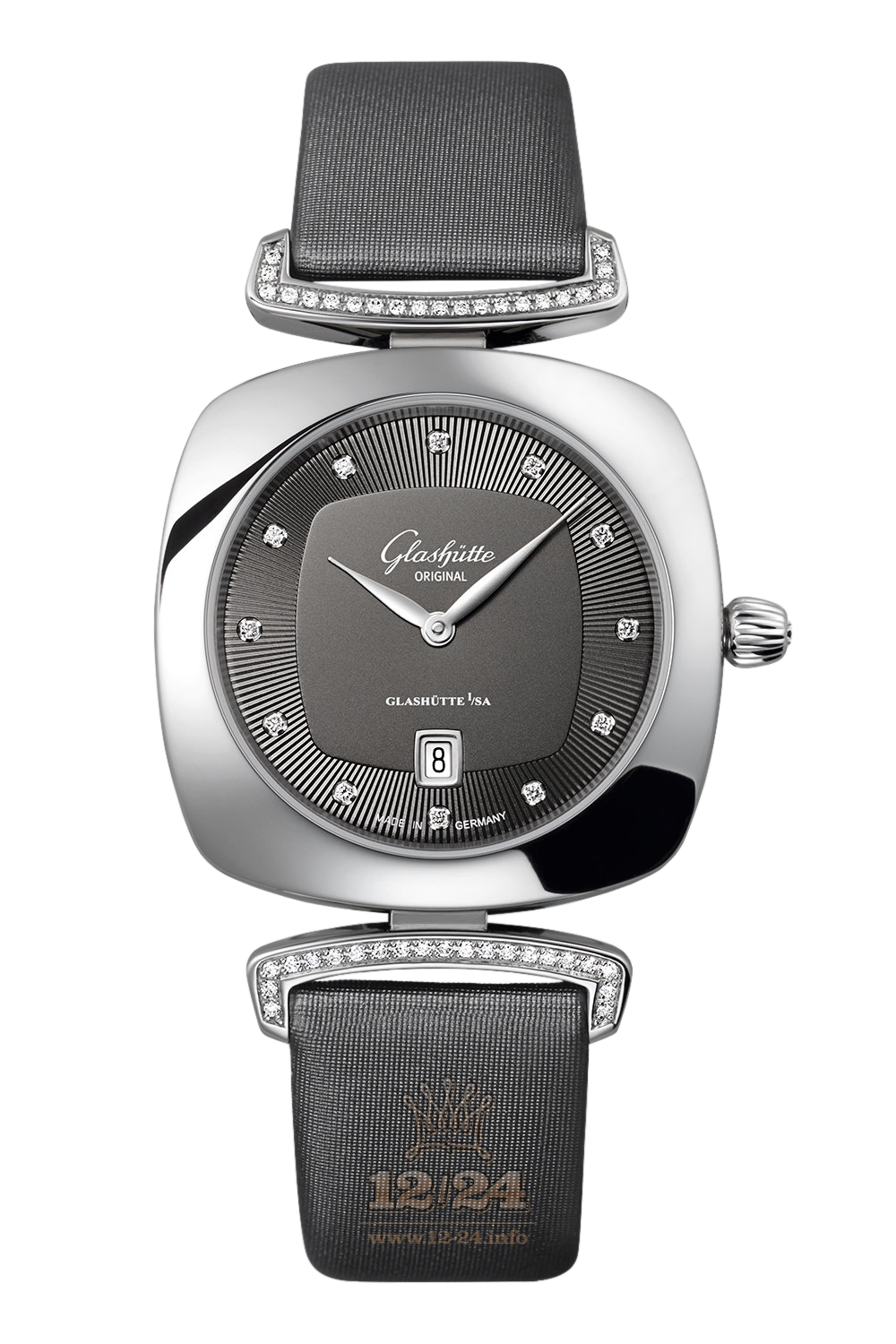 Glashutte Ladies Watch 1-03-01-06-12-02 31 mm Stainless steel Case Black Dial