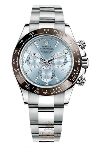 Rolex Cosmograph Daytona Watch 116506-0002 40 mm Platinum Case Silver Blue Dial