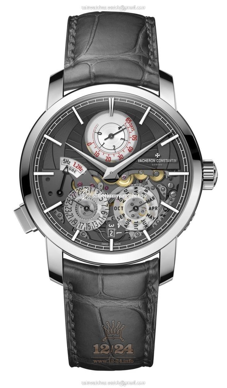 Vacheron Constantin Traditionnelle Watch 3200T/000P-B578 42 mm Platinum Case Black Gray Dial