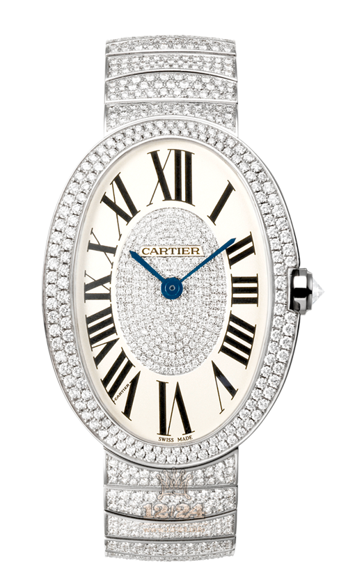 Cartier Baignoire Watch WB520018 44 mm White gold Case Silver Dial