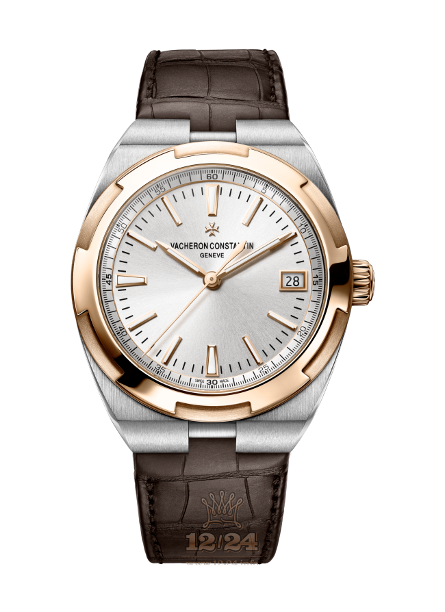 Vacheron Constantin Overseas Watch 4500V/000M-B127 41 mm Steel / Pink gold Case White Silver Dial