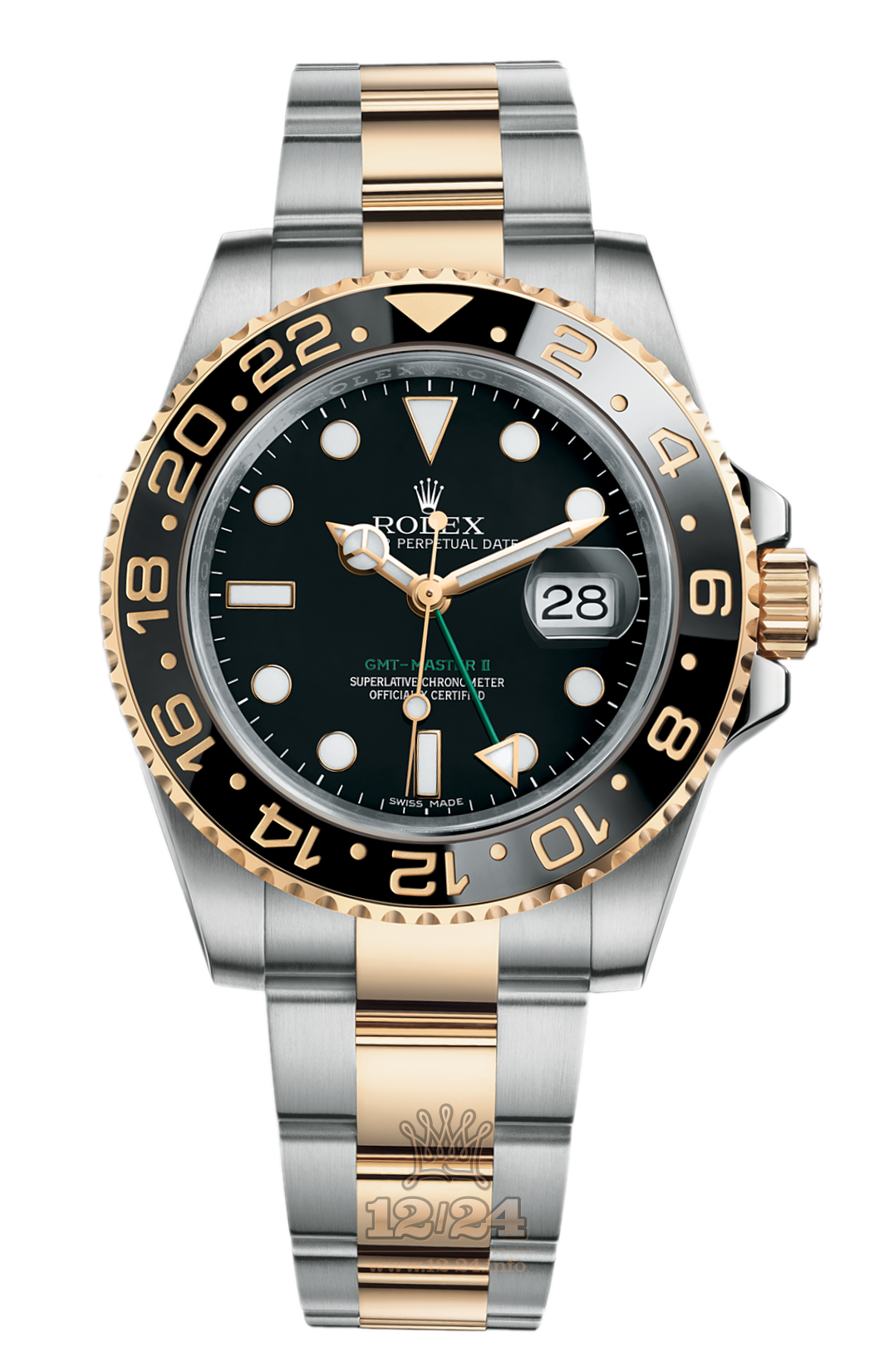 Rolex GMT-Master II Watch 116713ln-0001 40 mm Steel / Yellow gold Case Black Dial