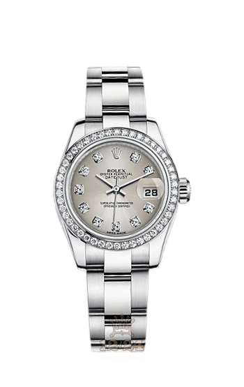 Rolex Lady-Datejust Watch 179384-0022 26 mm Steel / White gold Case Silver Dial