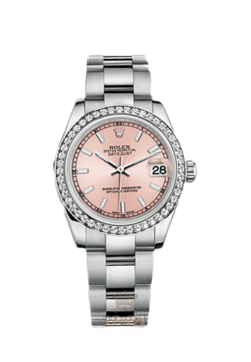 Rolex Datejust Watch 178384-0059 31 mm Steel / White gold Case Pink Dial