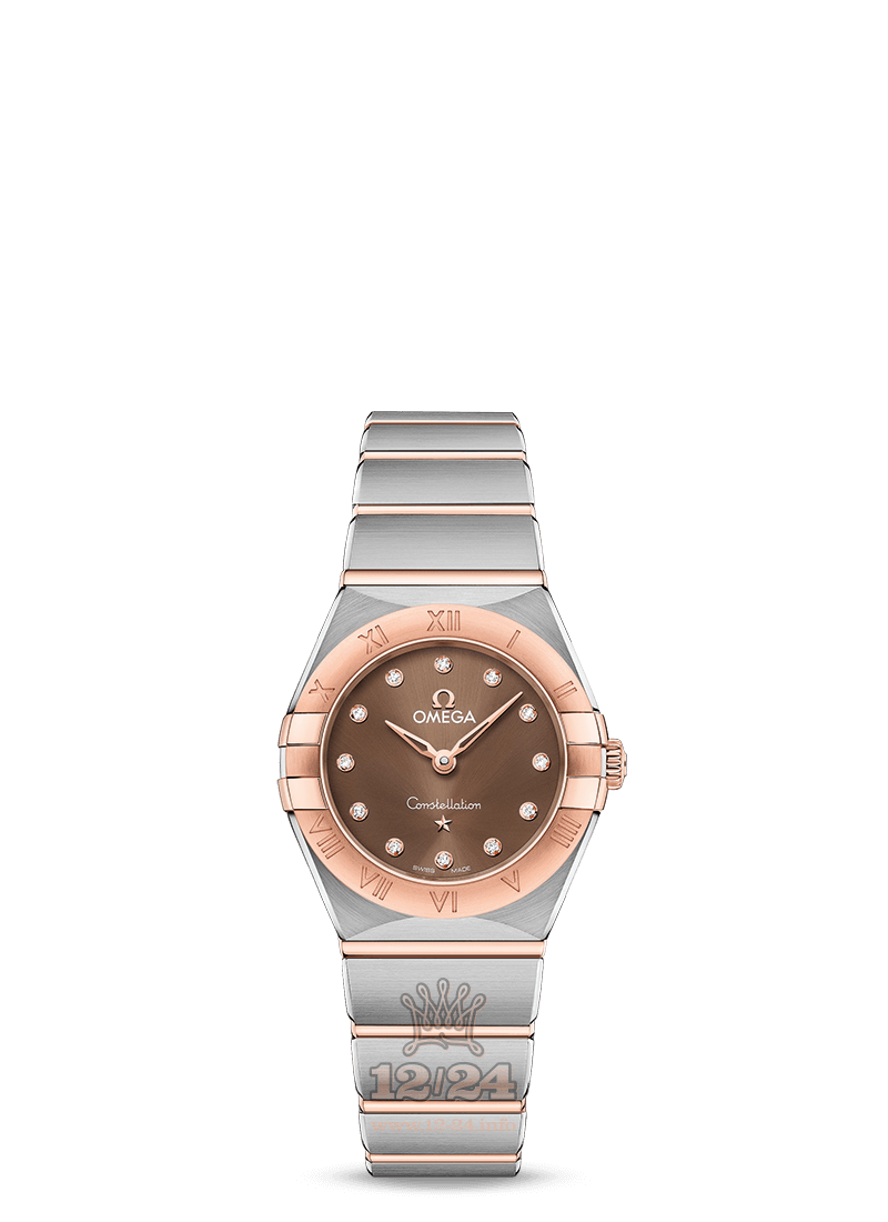 Omega Constellation Watch 131.20.25.60.63.001 25 mm Steel / Pink gold Case Brown (chocolate) Dial