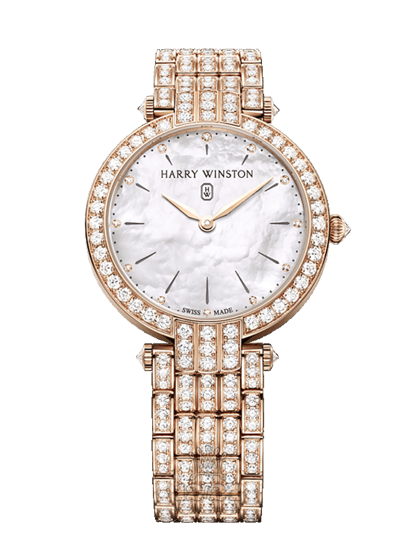 Harry Winston The Premier Collection Watch PRNQHM36RR010 36 mm Pink gold Case White Dial