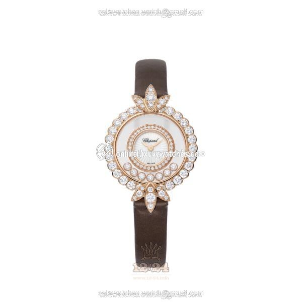Chopard Happy Diamonds Watch 209424-5004 29 mm Pink gold Case White Dial