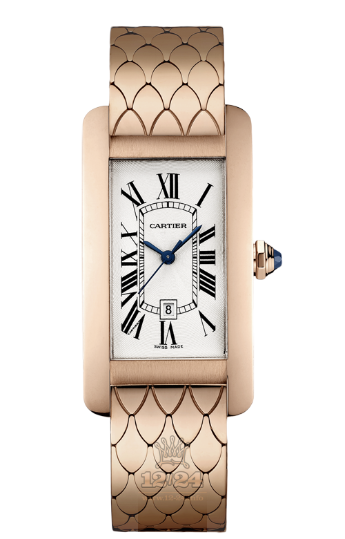 Cartier Tank Watch W2620032 42 mm Pink gold Case Silver Dial
