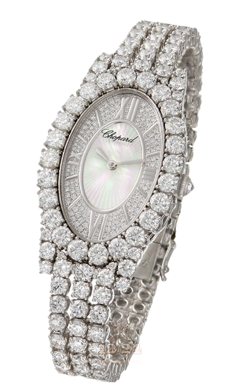 Chopard L Heure du Diamant Watch 109380-1001 White gold Case Silver Dial