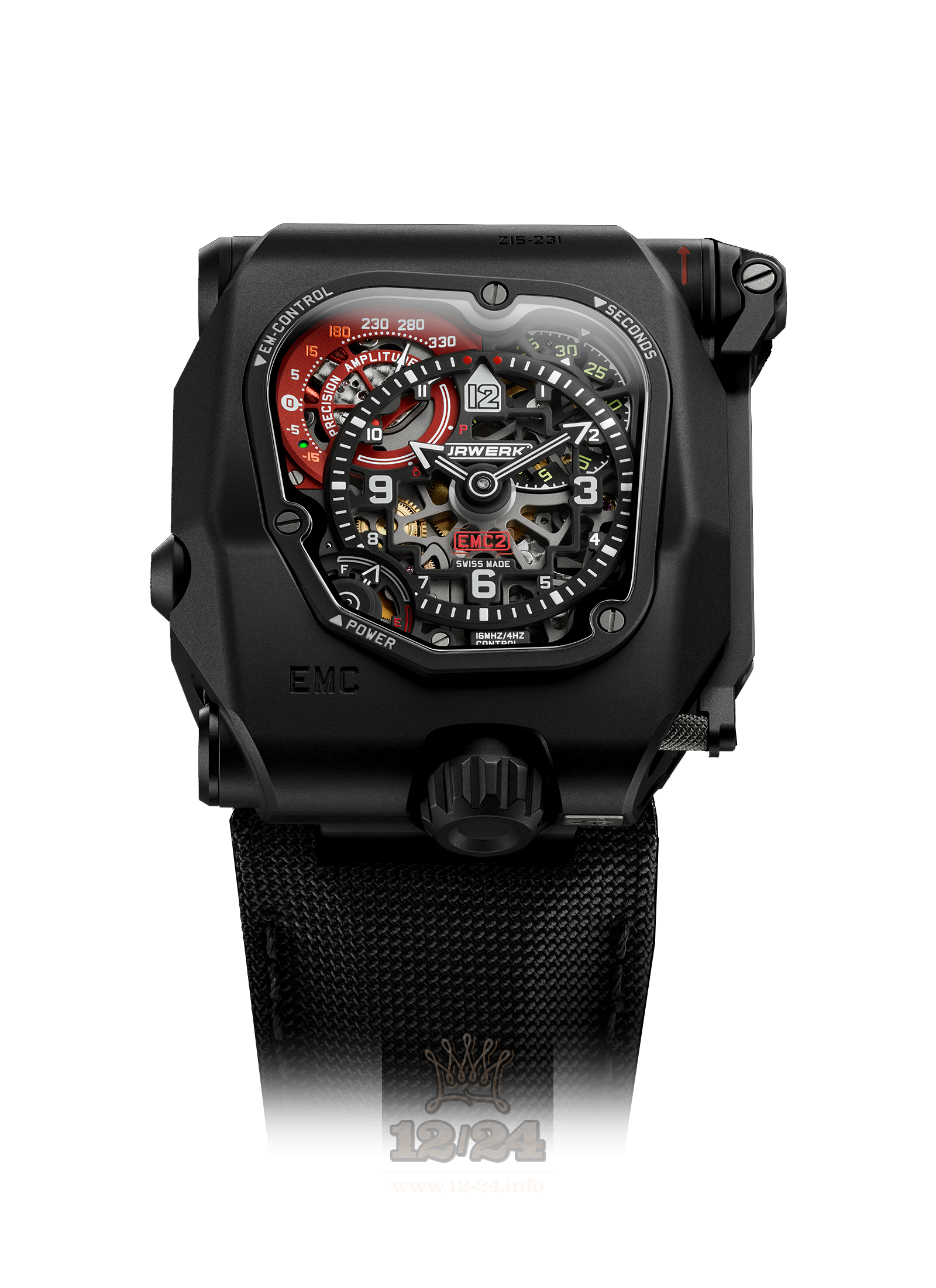 Urwerk EMC Time Hunter Watch EMC TIMEHUNTER X-RAY 43 mm Stainless steel Titanium Case Black Dial