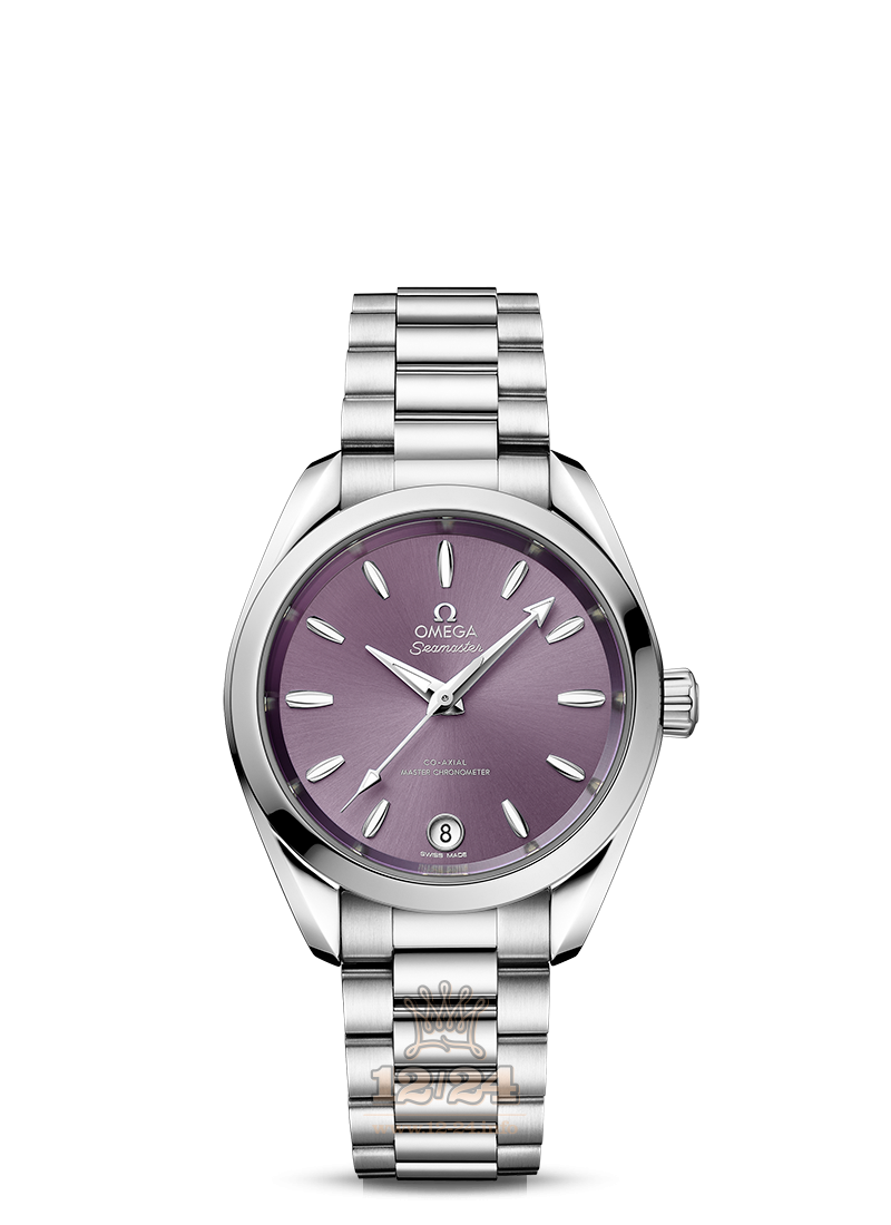 Omega Seamaster Watch 220.10.34.20.10.002 34 mm Stainless steel Case Purple Dial