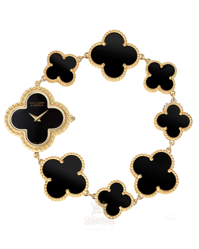 Van Cleef Alhambra Watch VCARO40R00 26 mm Yellow gold Case Black Dial