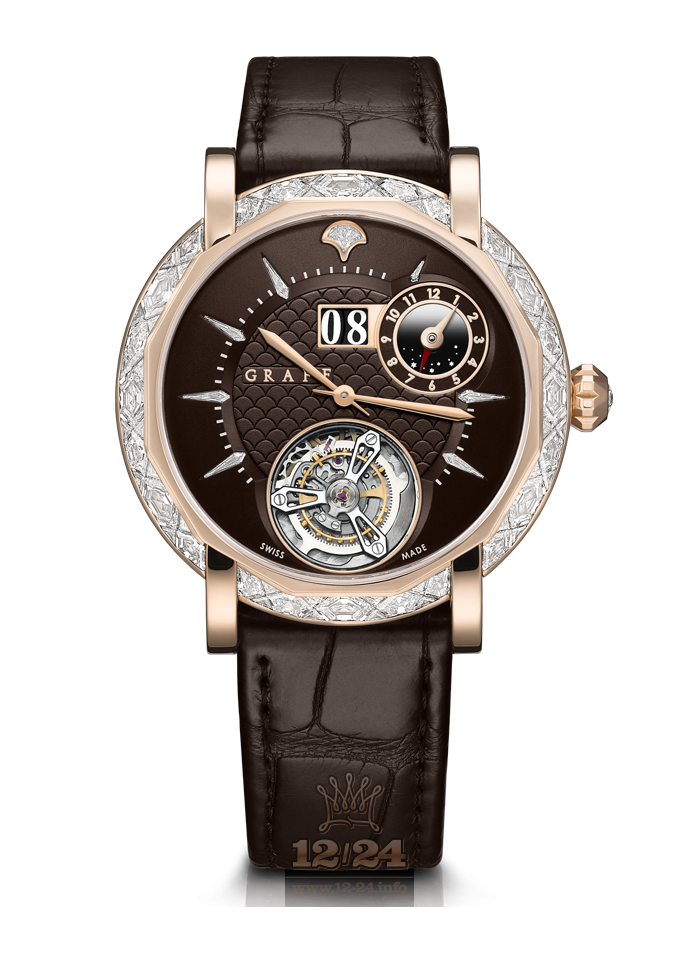Graff MasterGraff Watch MGUGMT43PGDCL 43 mm Pink gold Case Golden Brown (chocolate) Dial