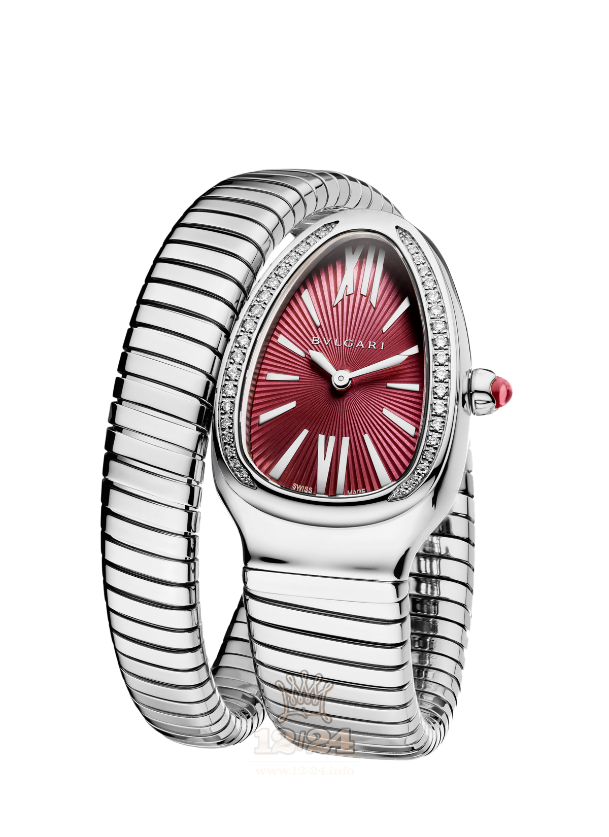 Bvlgari Serpenti Watch 102530 SP35C7SDS.1T/L 35 mm Stainless steel Case Purple Dial