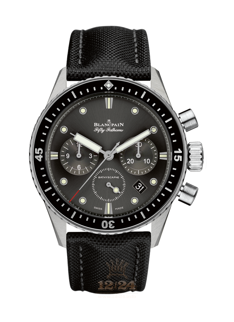 Blancpain Fifty Fathoms Watch 5200-1110-B52A 43 mm Stainless steel Case Gray Dial
