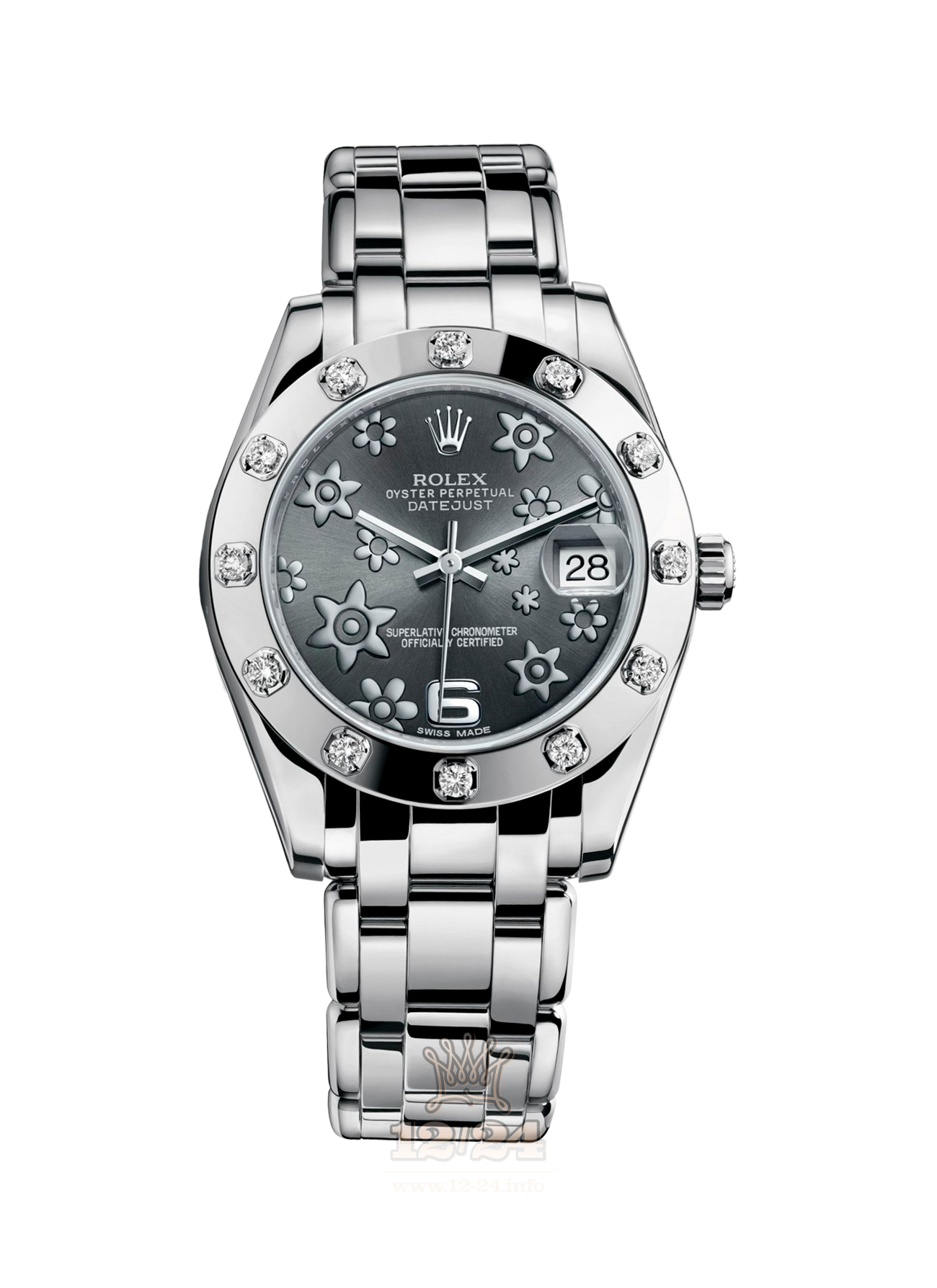 Rolex Pearlmaster Watch 81319-0037 34 mm White gold Case Gray Dial