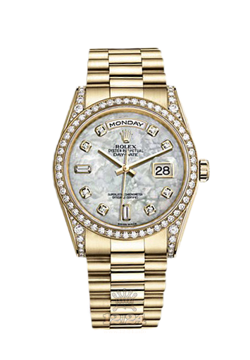 Rolex Day-Date Watch 118388-0018 36 mm Yellow gold Case White Dial