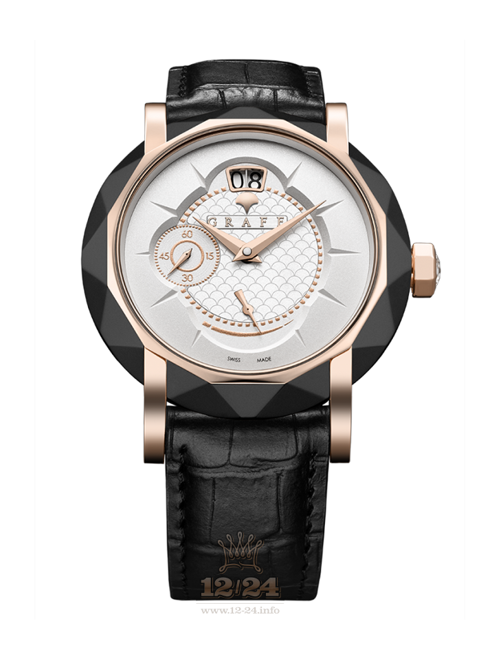 Graff GraffStar Watch GS45DLCPGW3 45 mm Pink gold DLC coating Case White Dial