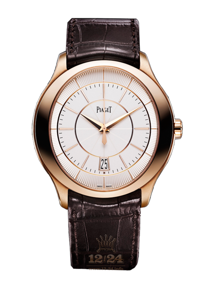 Piaget Black Tie Watch G0A37110 43 mm Pink gold Case Silver Dial