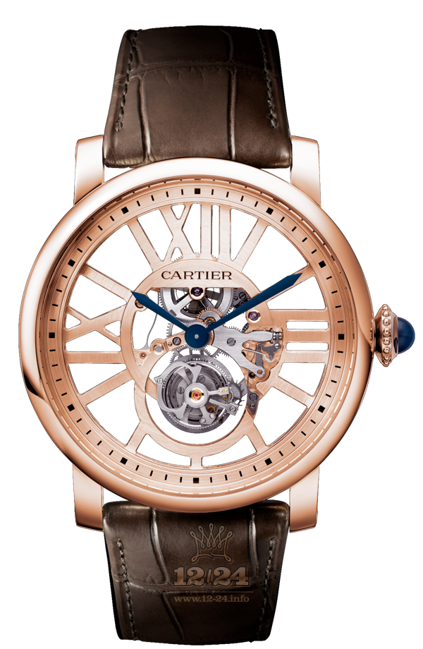 Cartier Rotonde de Cartier Watch W1580046 45 mm Pink gold Case Golden Dial