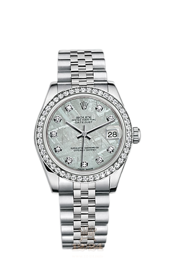 Rolex Lady-Datejust Watch 178384-0041 31 mm Steel / White gold Case Silver Dial
