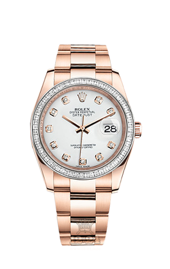 Rolex Datejust Watch 116285bbr-0010 36 mm Pink gold Case White Dial