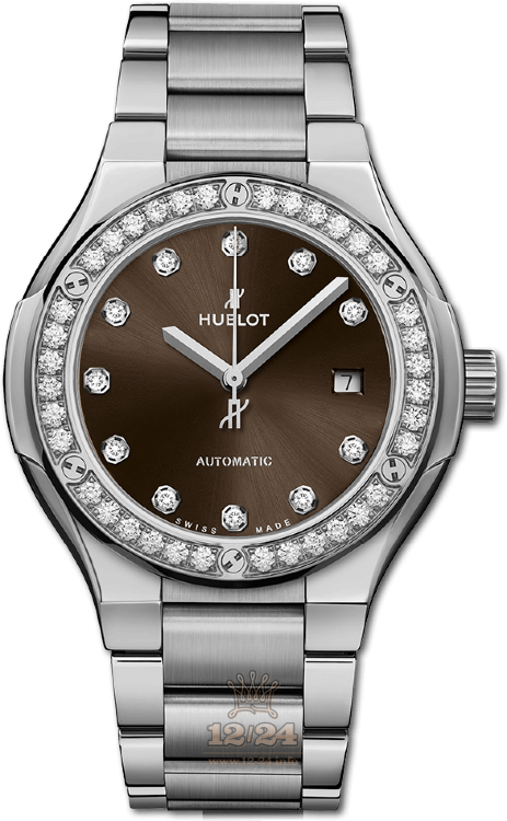 Hublot Classic Fusion Watch 585.NX.897M.NX.1204 33 mm Titanium Case Brown (chocolate) Dial
