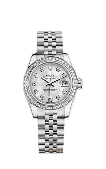 Rolex Lady-Datejust Watch 179384-0004 26 mm Steel / White gold Case White Dial