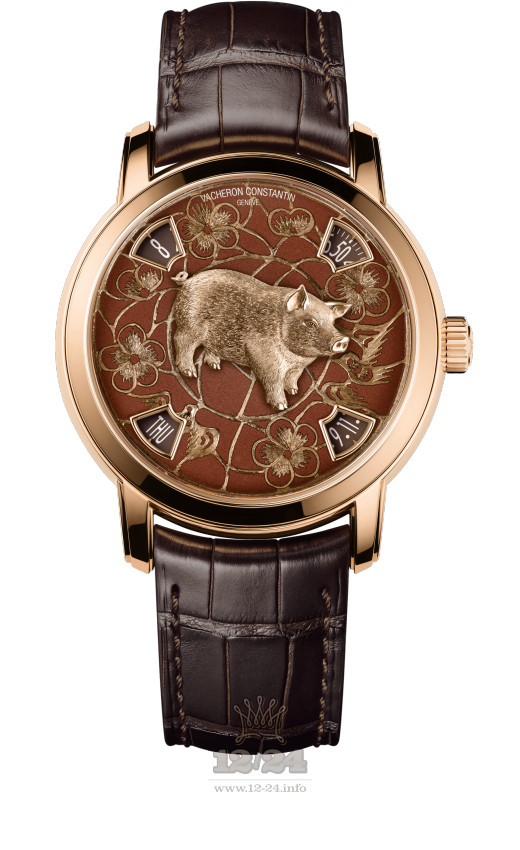 Vacheron Constantin Metiers d Art Watch 86073/000R-B428 40 mm Pink gold Case Brown (chocolate) Dial