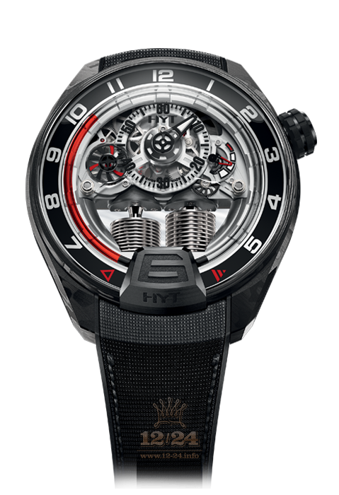 HYT H4 Watch 151-cb-03-rf-rn 51 mm Carbon Case