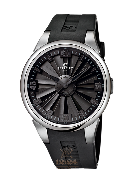 Perrelet Turbine Watch A1064/3 44 mm Stainless steel Case Black Dial