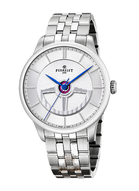 Perrelet First Class Watch A1090/4 42 mm Stainless steel Case White Silver Dial