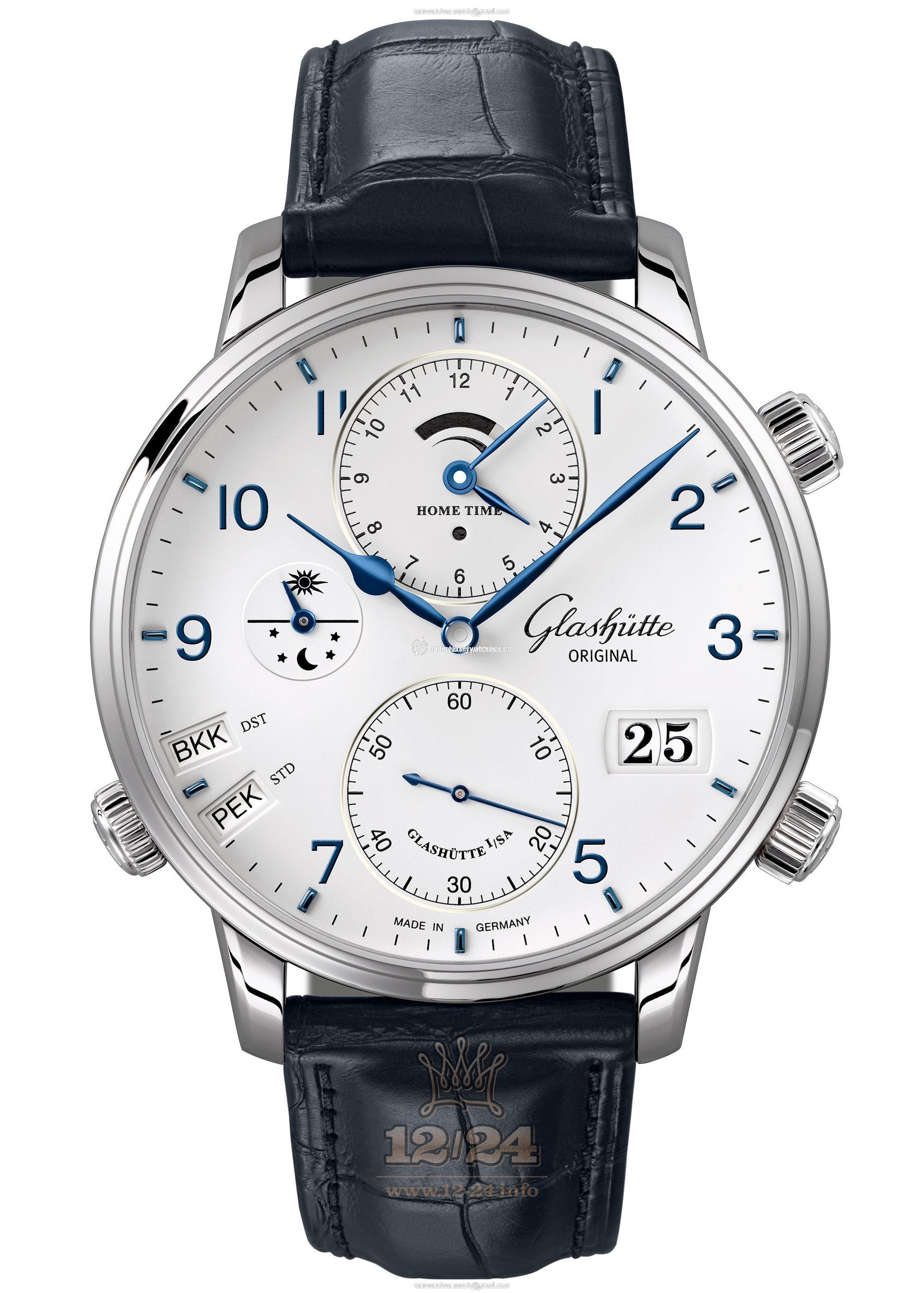 Glashutte Senator Watch 1-89-02-03-02-30 44 mm White gold Case White Dial