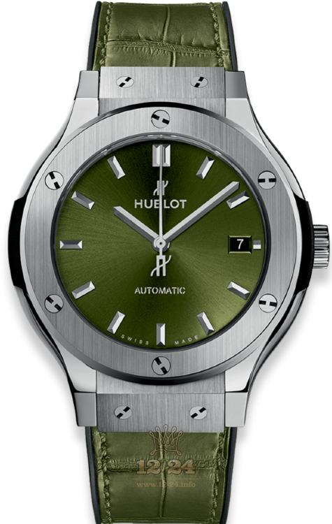 Hublot Classic Fusion Watch 565.NX.8970.LR 38 mm Titanium Case Green Dial