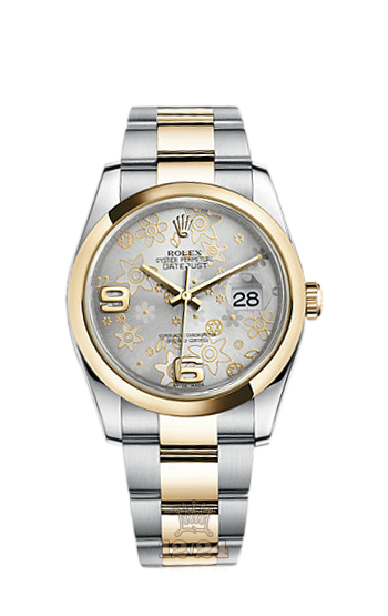 Rolex Datejust Watch 116203-0146 36 mm Steel / Yellow gold Case Silver Dial