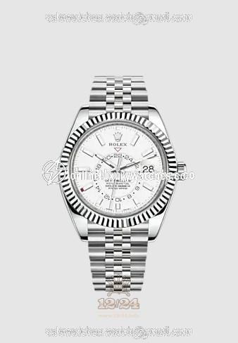 Rolex Sky-Dweller Watch 326934-0002 42 mm Stainless steel White gold Case White Dial
