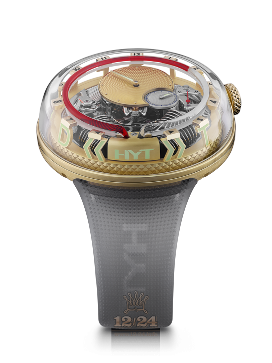 HYT H20 Watch 251-GD-465-RF-RU 51 mm Yellow gold Case Silver Golden Dial