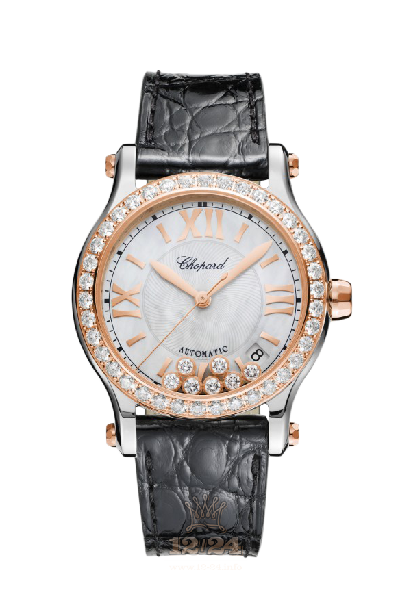 Chopard Happy Diamonds Watch 278559-6006 36 mm Steel / Pink gold Case White Dial