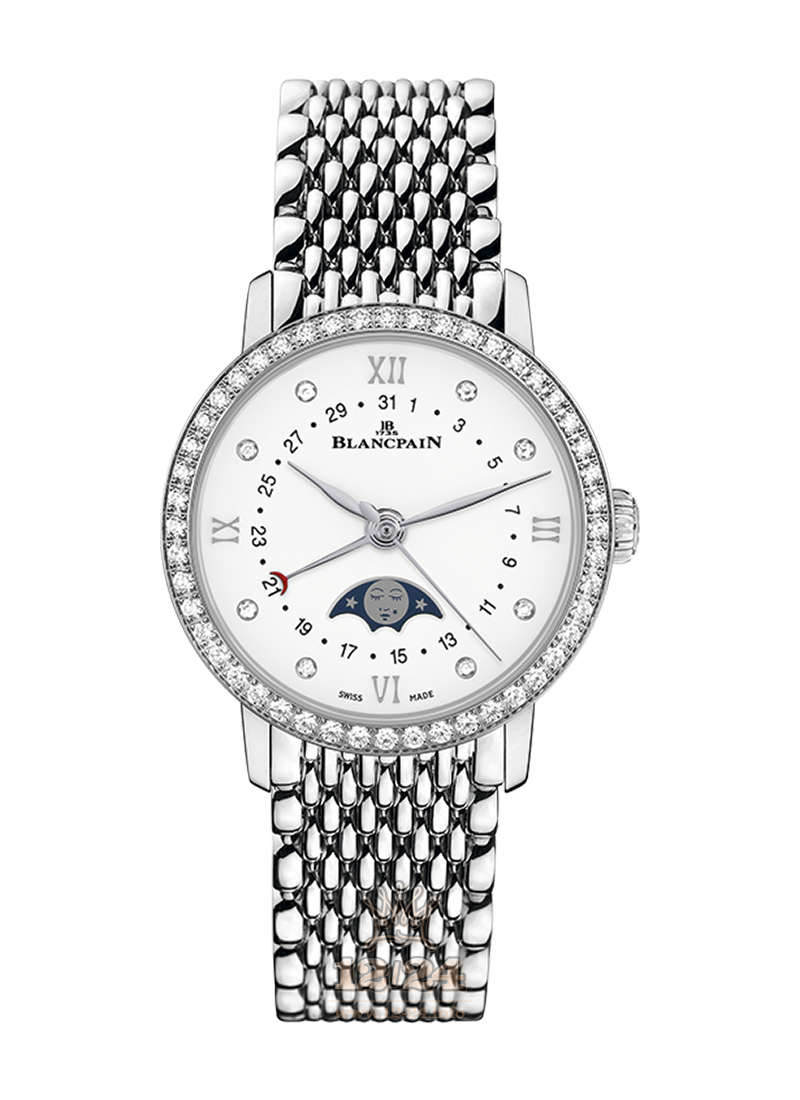Blancpain Villeret Watch 6106-4628-MMB 29 mm Stainless steel Case White Dial