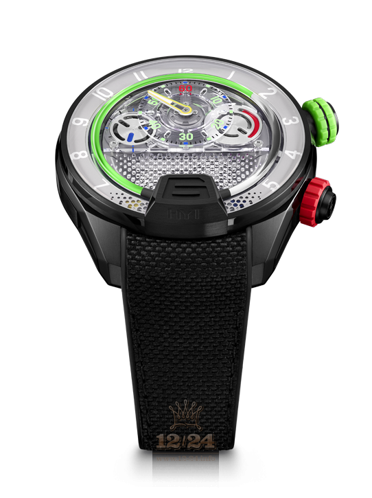 HYT H4 Watch 512-TD-66-GF-RN 51 mm Titanium DLC coating Case