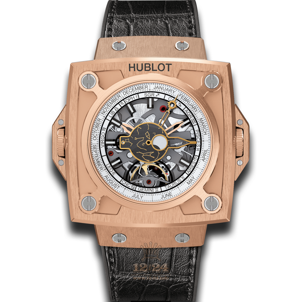 Hublot MP Collection Watch 908.OX.1010.GR Red gold Case Black Silver Dial