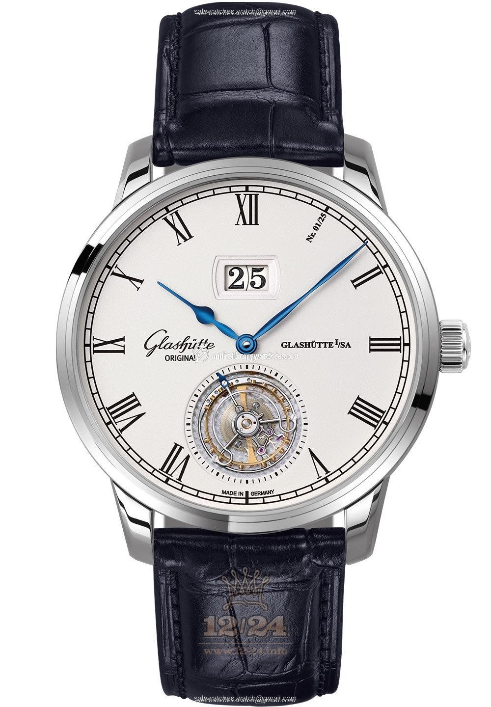 Glashutte Senator Watch 1-94-03-05-04-50 42 mm White gold Case Silver Dial