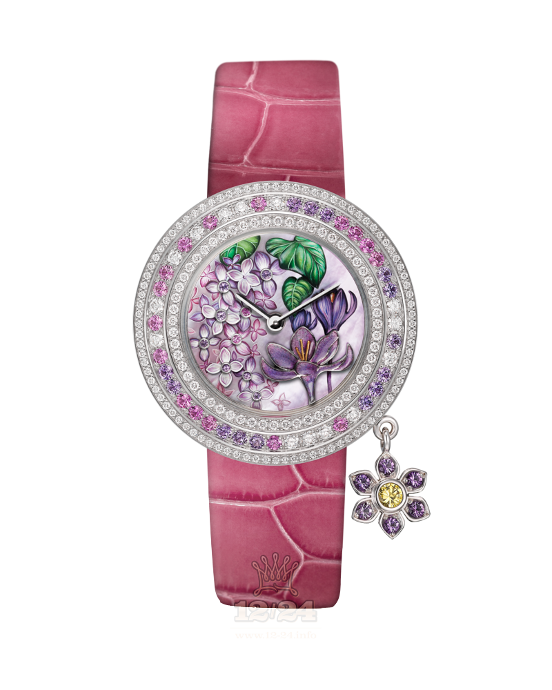 Van Cleef Extraordinary Dials Watch VCARO4JV00 White gold Case Purple Painted Dial