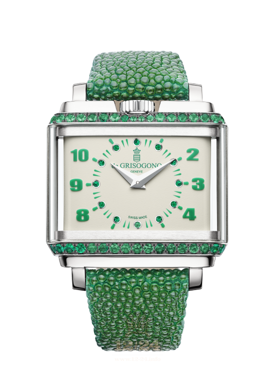 de Grisogono New Retro Women Watch NRW-S08 White gold Case Beige Dial