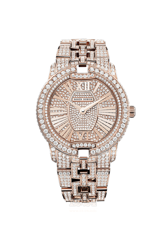 Roger Dubuis Velvet Watch RDDBVE0023 36 mm Pink gold Case Golden Dial