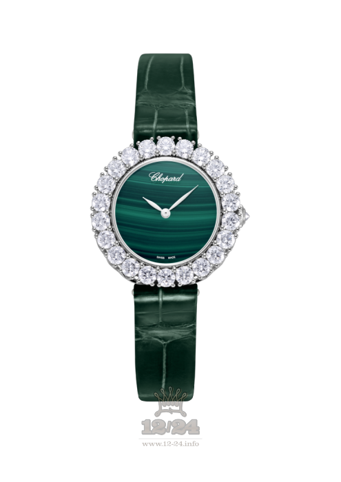 Chopard L Heure du Diamant Watch 13A378-1001 30 mm White gold Case Green Dial