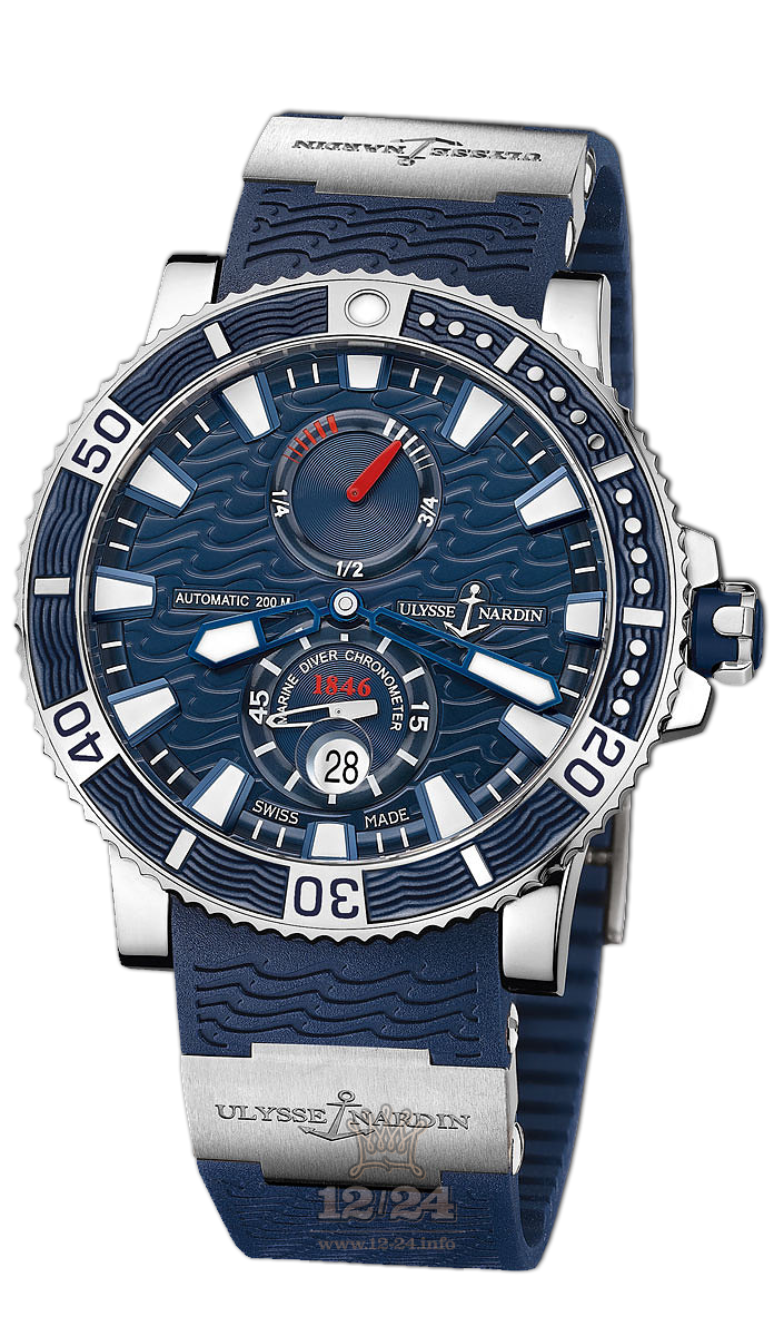 Ulysse Nardin Marine Watch 263-90-3/93 45 mm Stainless steel Titanium Case Blue Dial