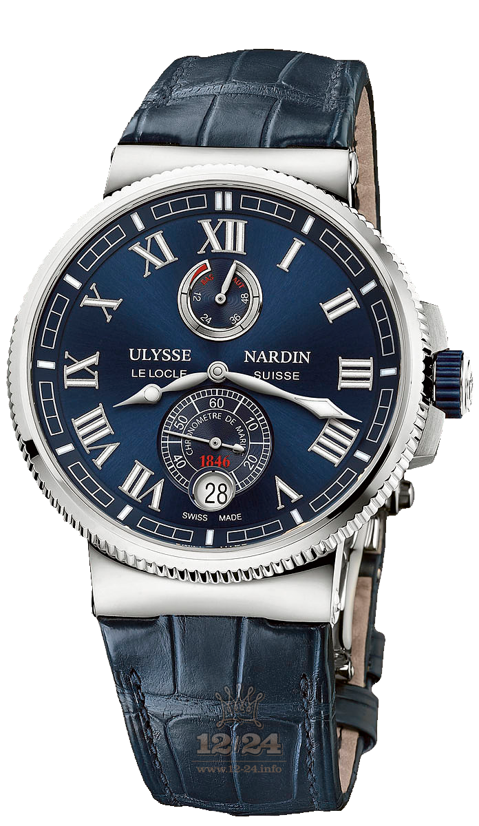 Ulysse Nardin Marine Watch 1183-126/43 43 mm Stainless steel Titanium Case Blue Dial