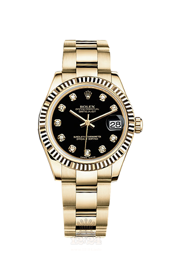 Rolex Datejust Watch 178278-0026 31 mm Yellow gold Case Black Dial