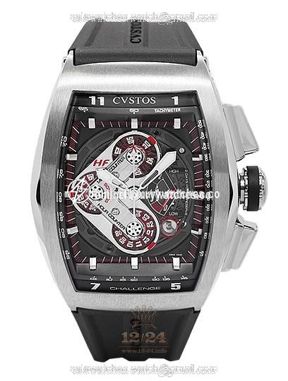 Cvstos Challenge Watch GT Chrono HF Steel Stainless steel Case Black Silver Dial